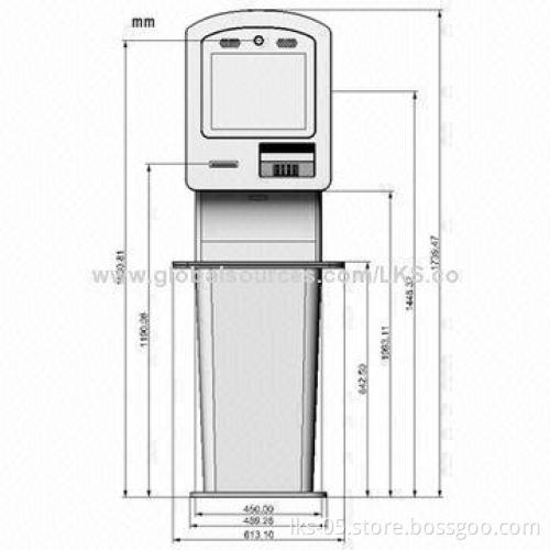Self-service Terminal Kiosk with 17-inch Touch Screen for Libraries